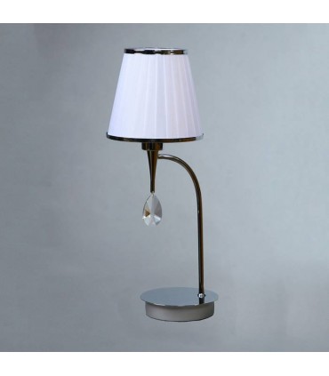Настольная лампа BRIZZI MODERN, MA 01625T/001 C, хром/белый MA 01625T/001 C