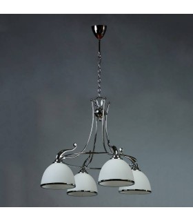 Люстра BRIZZI MODERN, MA 02401CA/004 C, хром/белый MA 02401CA/004 C
