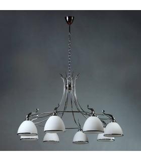 Люстра BRIZZI MODERN, MA 02401CA/008 C, хром/белый MA 02401CA/008 C