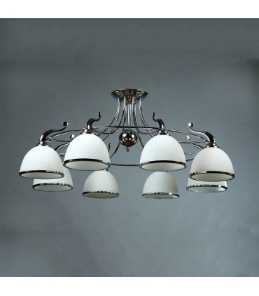 Люстра BRIZZI MODERN, MA 02401CB/008 C, хром/белый MA 02401CB/008 C