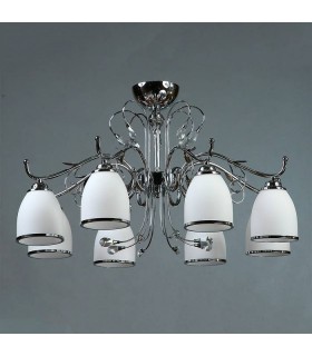 Люстра BRIZZI MODERN, MA 02640C/008 C, хром/белый MA 02640C/008 C