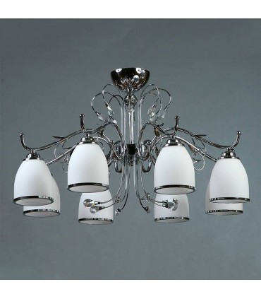 Люстра BRIZZI MODERN, MA 02640C/008 C, хром/белый MA 02640C/008 C