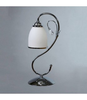 Настольная лампа BRIZZI MODERN, MA 02640T/001 C, хром/белый MA 02640T/001 C