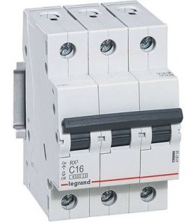Автоматический выключатель Legrand RX3 3П 6A 4,5кА, хар. C 419705