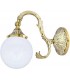 Настенный светильник из латуни с плафоном FEDE SIRACUSA II, gold white patina FD1152POP