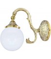 Настенный светильник из латуни с плафоном FEDE SIRACUSA II, gold white patina FD1152POP