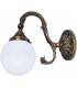 Настенный светильник из латуни с плафоном FEDE SIRACUSA II, bright patina FD1152PPB