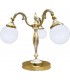 Настольная лампа из латуни с плафоном FEDE CATANIA I, gold white patina FD1157TOP