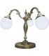 Настольная лампа из латуни с плафоном FEDE CATANIA I, bright patina FD1157TPB