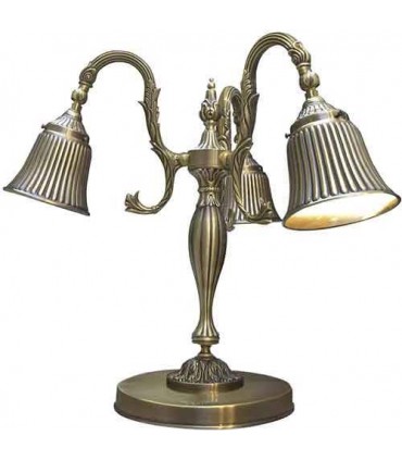Настольная лампа из латуни FEDE CATANIA II, bright patina FD1154TPB