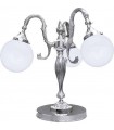 Настольная лампа из латуни с плафоном FEDE CATANIA II, bright chrome FD1156TCB