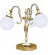 Настольная лампа из латуни с плафоном FEDE CATANIA II, gold white patina FD1156TOP