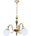 Потолочная люстра из латуни с плафоном FEDE MILAZZO II, gold white patina FD1160COP