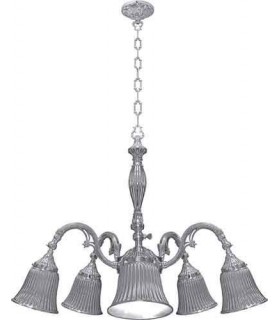 Потолочная люстра из латуни FEDE MILAZZO III, bright chrome FD1191CCB
