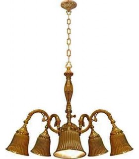 Потолочная люстра из латуни FEDE MILAZZO III, bright gold FD1191COB