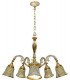 Потолочная люстра из латуни FEDE MILAZZO III, gold white patina FD1191COP