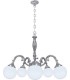 Потолочная люстра из латуни с плафоном FEDE MILAZZO III, bright chrome FD1193CCB