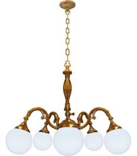 Потолочная люстра из латуни с плафоном FEDE MILAZZO III, bright gold FD1193COB