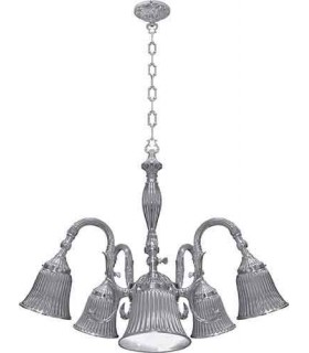 Потолочная люстра из латуни FEDE MILAZZO IV, bright chrome FD1190CCB