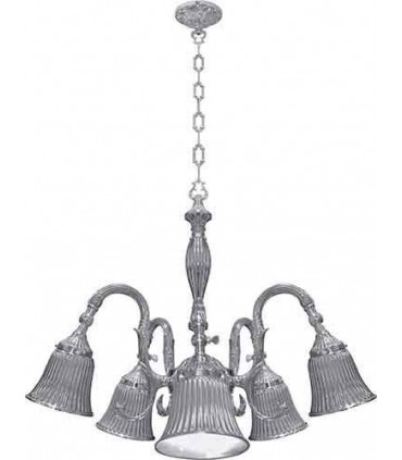 Потолочная люстра из латуни FEDE MILAZZO IV, bright chrome FD1190CCB