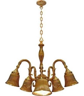 Потолочная люстра из латуни FEDE MILAZZO IV, bright gold FD1190COB