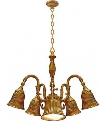 Потолочная люстра из латуни FEDE MILAZZO IV, bright gold FD1190COB