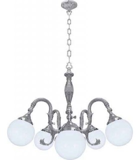 Потолочная люстра из латуни с плафоном FEDE MILAZZO IV, bright chrome FD1192CCB