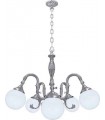Потолочная люстра из латуни с плафоном FEDE MILAZZO IV, bright chrome FD1192CCB