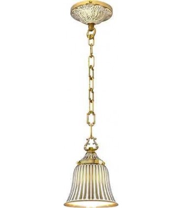 Подвесной потолочный светильник из латуни FEDE MESSINA, gold white patina FD1171COP