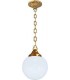 Подвесной потолочный светильник из латуни с плафоном FEDE MESSINA, bright gold FD1163COB