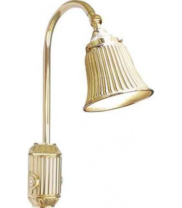 Накладной настенный светильник из латуни с плафоном FEDE TIVOLI, gold white patina FD1164SOP