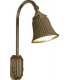 Накладной настенный светильник из латуни с плафоном FEDE TIVOLI, bright patina FD1164SPB