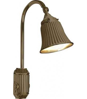 Накладной настенный светильник из латуни с плафоном FEDE TIVOLI, bright patina FD1164SPB