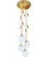 Потолочная люстра из латуни с плафоном (FD1172) FEDE PALERMO I, bright gold FD1183COB