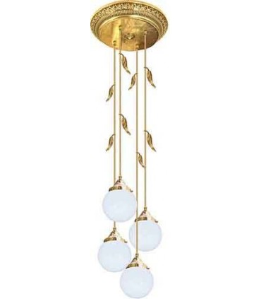 Потолочная люстра из латуни с плафоном (FD1172) FEDE PALERMO I, bright gold FD1183COB