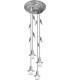 Потолочная люстра из латуни с плафоном (FD10170) FEDE PALERMO I, bright chrome FD1182CCB