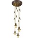 Потолочная люстра из латуни с ретро лампой EDISON (FDRETRO-E2740) FEDE PALERMO I, bright patina FD1181CPB