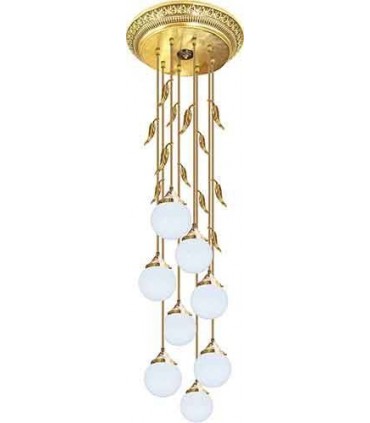 Потолочная люстра из латуни с плафоном (FD1172) FEDE PALERMO II, bright gold FD1184COB