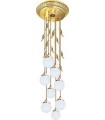 Потолочная люстра из латуни с плафоном (FD1172) FEDE PALERMO II, bright gold FD1184COB