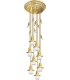 Потолочная люстра из латуни с плафоном (FD1070) FEDE PALERMO II, bright gold FD1187COB