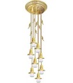 Потолочная люстра из латуни с плафоном (FD1070) FEDE PALERMO II, bright gold FD1187COB
