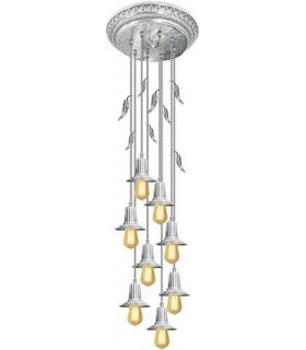 Потолочная люстра из латуни с ретро лампой EDISON (FDRETRO-E2740) FEDE PALERMO II, bright chrome FD1189CCB