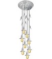 Потолочная люстра из латуни с ретро лампой EDISON (FDRETRO-E2740) FEDE PALERMO II, bright chrome FD1189CCB