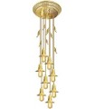 Потолочная люстра из латуни с ретро лампой EDISON (FDRETRO-E2740) FEDE PALERMO II, bright gold FD1189COB