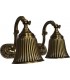 Двойной настенный светильник из латуни FEDE SAN MARINO I, bright patina FD1168SPB