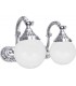 Двойной настенный светильник из латуни с плафоном FEDE SAN MARINO I, bright chrome FD1162SCB