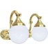 Двойной настенный светильник из латуни с плафоном FEDE SAN MARINO I, bright gold FD1162SOB