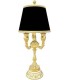 Настольная лампа из латуни с абажуром FEDE PORTOFINO, gold white patina FD1126TOP