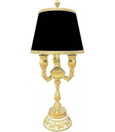 Настольная лампа из латуни с абажуром FEDE PORTOFINO, gold white patina FD1126TOP