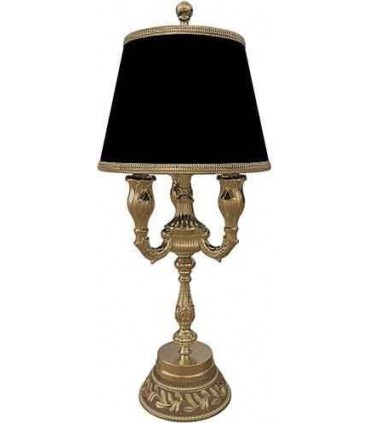 Настольная лампа из латуни с абажуром FEDE PORTOFINO, bright patina FD1126TPB